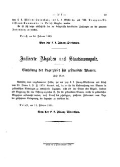 Verordnungsblatt für den Dienstbereich des K.K. Finanzministeriums für die im Reichsrate Vertretenen Königreiche und Länder 18690220 Seite: 3