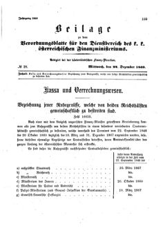 Verordnungsblatt für den Dienstbereich des K.K. Finanzministeriums für die im Reichsrate Vertretenen Königreiche und Länder 18691222 Seite: 1