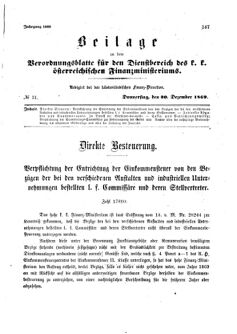 Verordnungsblatt für den Dienstbereich des K.K. Finanzministeriums für die im Reichsrate Vertretenen Königreiche und Länder 18691230 Seite: 1