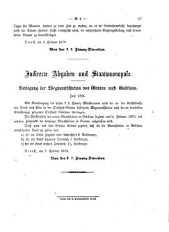 Verordnungsblatt für den Dienstbereich des K.K. Finanzministeriums für die im Reichsrate Vertretenen Königreiche und Länder 18700212 Seite: 3