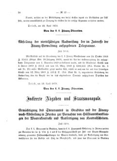 Verordnungsblatt für den Dienstbereich des K.K. Finanzministeriums für die im Reichsrate Vertretenen Königreiche und Länder 18700430 Seite: 2