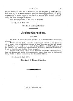 Verordnungsblatt für den Dienstbereich des K.K. Finanzministeriums für die im Reichsrate Vertretenen Königreiche und Länder 18700430 Seite: 3