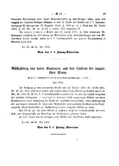 Verordnungsblatt für den Dienstbereich des K.K. Finanzministeriums für die im Reichsrate Vertretenen Königreiche und Länder 18700730 Seite: 3