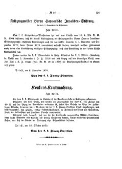 Verordnungsblatt für den Dienstbereich des K.K. Finanzministeriums für die im Reichsrate Vertretenen Königreiche und Länder 18701203 Seite: 3