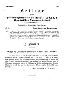 Verordnungsblatt für den Dienstbereich des K.K. Finanzministeriums für die im Reichsrate Vertretenen Königreiche und Länder