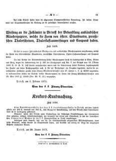 Verordnungsblatt für den Dienstbereich des K.K. Finanzministeriums für die im Reichsrate Vertretenen Königreiche und Länder 18710211 Seite: 3