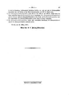 Verordnungsblatt für den Dienstbereich des K.K. Finanzministeriums für die im Reichsrate Vertretenen Königreiche und Länder 18710320 Seite: 5