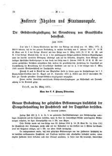 Verordnungsblatt für den Dienstbereich des K.K. Finanzministeriums für die im Reichsrate Vertretenen Königreiche und Länder 18710329 Seite: 6