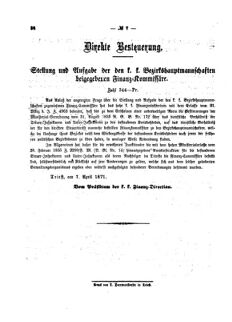 Verordnungsblatt für den Dienstbereich des K.K. Finanzministeriums für die im Reichsrate Vertretenen Königreiche und Länder 18710427 Seite: 4