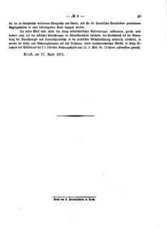 Verordnungsblatt für den Dienstbereich des K.K. Finanzministeriums für die im Reichsrate Vertretenen Königreiche und Länder 18710504 Seite: 7