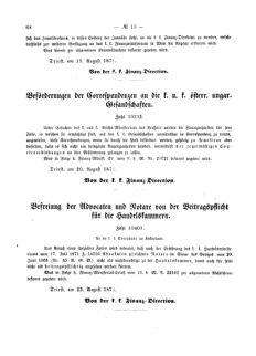 Verordnungsblatt für den Dienstbereich des K.K. Finanzministeriums für die im Reichsrate Vertretenen Königreiche und Länder 18710902 Seite: 2