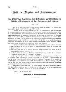 Verordnungsblatt für den Dienstbereich des K.K. Finanzministeriums für die im Reichsrate Vertretenen Königreiche und Länder 18710924 Seite: 2