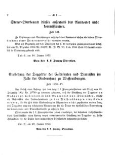 Verordnungsblatt für den Dienstbereich des K.K. Finanzministeriums für die im Reichsrate Vertretenen Königreiche und Länder 18730127 Seite: 2