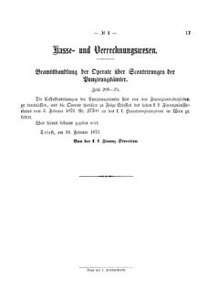 Verordnungsblatt für den Dienstbereich des K.K. Finanzministeriums für die im Reichsrate Vertretenen Königreiche und Länder 18730228 Seite: 3