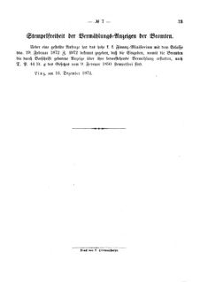 Verordnungsblatt für den Dienstbereich des K.K. Finanzministeriums für die im Reichsrate Vertretenen Königreiche und Länder 18730326 Seite: 7