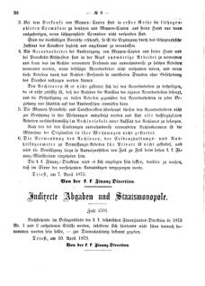 Verordnungsblatt für den Dienstbereich des K.K. Finanzministeriums für die im Reichsrate Vertretenen Königreiche und Länder 18730415 Seite: 2