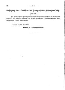 Verordnungsblatt für den Dienstbereich des K.K. Finanzministeriums für die im Reichsrate Vertretenen Königreiche und Länder 18730626 Seite: 2