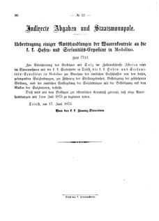 Verordnungsblatt für den Dienstbereich des K.K. Finanzministeriums für die im Reichsrate Vertretenen Königreiche und Länder 18730626 Seite: 4