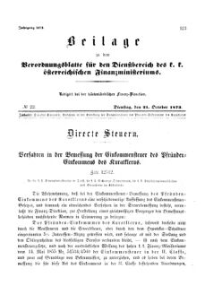 Verordnungsblatt für den Dienstbereich des K.K. Finanzministeriums für die im Reichsrate Vertretenen Königreiche und Länder 18731021 Seite: 1