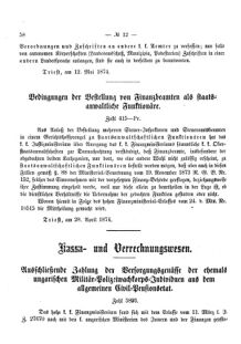 Verordnungsblatt für den Dienstbereich des K.K. Finanzministeriums für die im Reichsrate Vertretenen Königreiche und Länder 18740520 Seite: 2