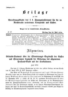 Verordnungsblatt für den Dienstbereich des K.K. Finanzministeriums für die im Reichsrate Vertretenen Königreiche und Länder