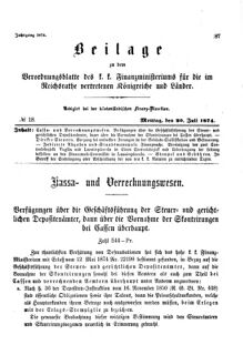 Verordnungsblatt für den Dienstbereich des K.K. Finanzministeriums für die im Reichsrate Vertretenen Königreiche und Länder