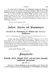 Verordnungsblatt für den Dienstbereich des K.K. Finanzministeriums für die im Reichsrate Vertretenen Königreiche und Länder 18741201 Seite: 3