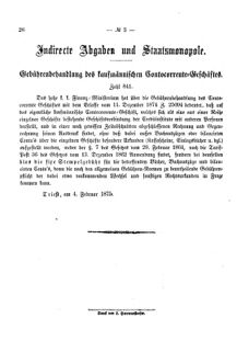 Verordnungsblatt für den Dienstbereich des K.K. Finanzministeriums für die im Reichsrate Vertretenen Königreiche und Länder 18750207 Seite: 6