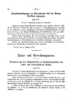 Verordnungsblatt für den Dienstbereich des K.K. Finanzministeriums für die im Reichsrate Vertretenen Königreiche und Länder 18750217 Seite: 2