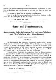 Verordnungsblatt für den Dienstbereich des K.K. Finanzministeriums für die im Reichsrate Vertretenen Königreiche und Länder 18750628 Seite: 2