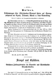 Verordnungsblatt für den Dienstbereich des K.K. Finanzministeriums für die im Reichsrate Vertretenen Königreiche und Länder 18750713 Seite: 7