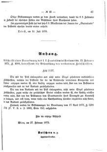 Verordnungsblatt für den Dienstbereich des K.K. Finanzministeriums für die im Reichsrate Vertretenen Königreiche und Länder 18760812 Seite: 5