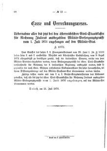 Verordnungsblatt für den Dienstbereich des K.K. Finanzministeriums für die im Reichsrate Vertretenen Königreiche und Länder 18760812 Seite: 6