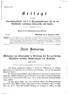 Verordnungsblatt für den Dienstbereich des K.K. Finanzministeriums für die im Reichsrate Vertretenen Königreiche und Länder 18761206 Seite: 1