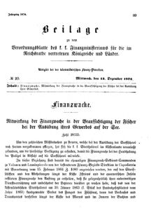 Verordnungsblatt für den Dienstbereich des K.K. Finanzministeriums für die im Reichsrate Vertretenen Königreiche und Länder 18761213 Seite: 1