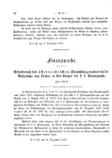 Verordnungsblatt für den Dienstbereich des K.K. Finanzministeriums für die im Reichsrate Vertretenen Königreiche und Länder 18761223 Seite: 2