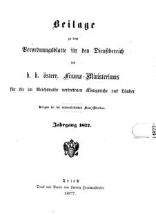 Verordnungsblatt für den Dienstbereich des K.K. Finanzministeriums für die im Reichsrate Vertretenen Königreiche und Länder 18761223 Seite: 5