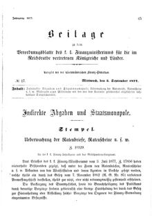 Verordnungsblatt für den Dienstbereich des K.K. Finanzministeriums für die im Reichsrate Vertretenen Königreiche und Länder