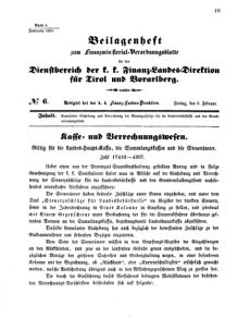 Verordnungsblatt für den Dienstbereich des K.K. Finanzministeriums für die im Reichsrate Vertretenen Königreiche und Länder 18550209 Seite: 1