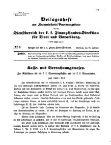 Verordnungsblatt für den Dienstbereich des K.K. Finanzministeriums für die im Reichsrate Vertretenen Königreiche und Länder