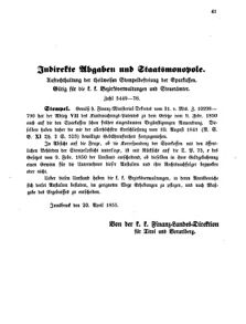 Verordnungsblatt für den Dienstbereich des K.K. Finanzministeriums für die im Reichsrate Vertretenen Königreiche und Länder 18550430 Seite: 3