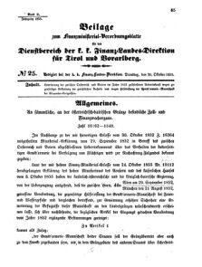 Verordnungsblatt für den Dienstbereich des K.K. Finanzministeriums für die im Reichsrate Vertretenen Königreiche und Länder 18551030 Seite: 1