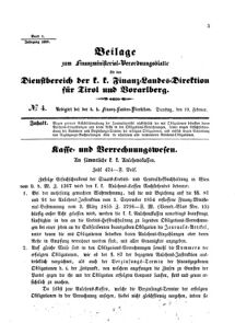 Verordnungsblatt für den Dienstbereich des K.K. Finanzministeriums für die im Reichsrate Vertretenen Königreiche und Länder 18560219 Seite: 1