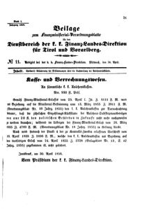 Verordnungsblatt für den Dienstbereich des K.K. Finanzministeriums für die im Reichsrate Vertretenen Königreiche und Länder