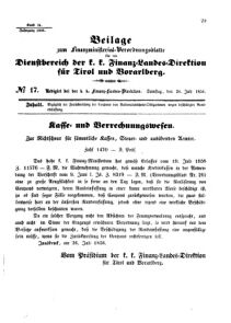 Verordnungsblatt für den Dienstbereich des K.K. Finanzministeriums für die im Reichsrate Vertretenen Königreiche und Länder