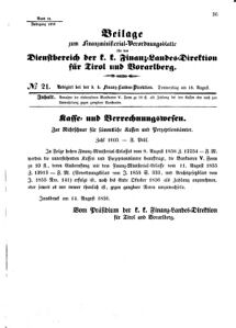 Verordnungsblatt für den Dienstbereich des K.K. Finanzministeriums für die im Reichsrate Vertretenen Königreiche und Länder