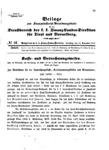 Verordnungsblatt für den Dienstbereich des K.K. Finanzministeriums für die im Reichsrate Vertretenen Königreiche und Länder 18561115 Seite: 1