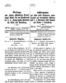 Verordnungsblatt für den Dienstbereich des K.K. Finanzministeriums für die im Reichsrate Vertretenen Königreiche und Länder 18570721 Seite: 1