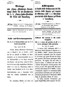 Verordnungsblatt für den Dienstbereich des K.K. Finanzministeriums für die im Reichsrate Vertretenen Königreiche und Länder 18570823 Seite: 1