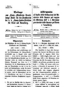 Verordnungsblatt für den Dienstbereich des K.K. Finanzministeriums für die im Reichsrate Vertretenen Königreiche und Länder 18570911 Seite: 1